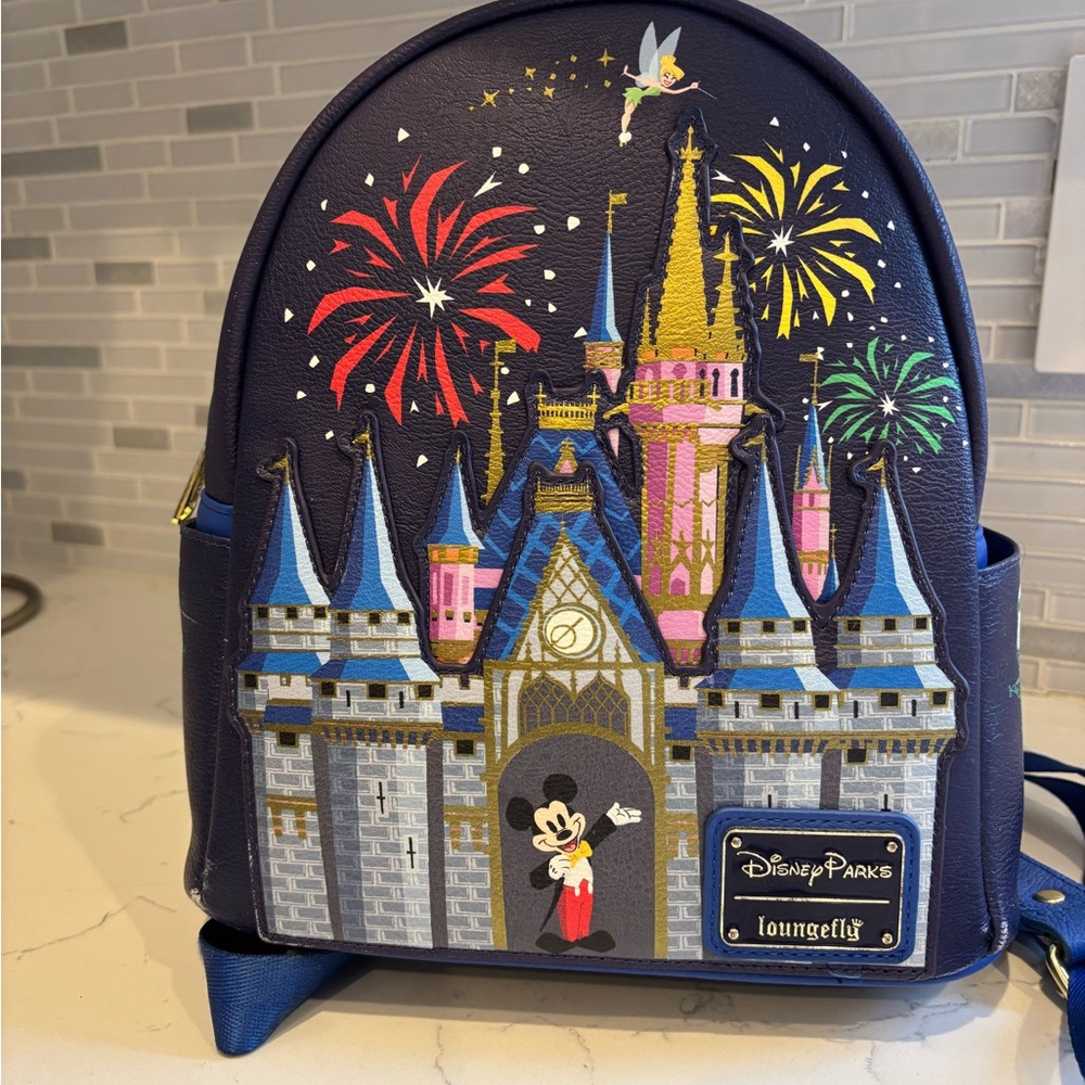 Loungefly Disney Parks Castle Backpack with Fireworks